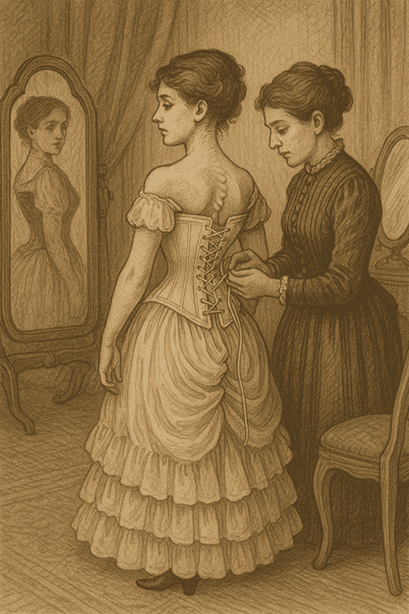 Corsets as back support for back pain in 1800s