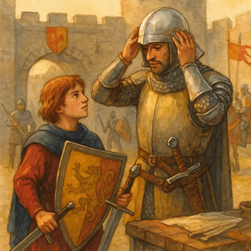 Child Servants and Apprentices in a Medieval Castle: Opportunity to Rise – Squire Assisting a Knight