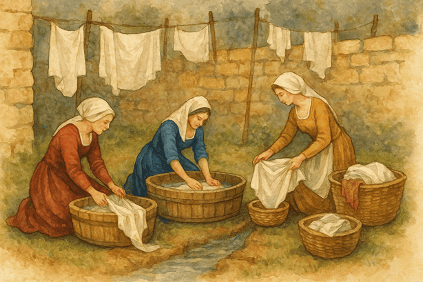 The Servant Hierarchy in a Medieval Castle: The Laundresses at Work