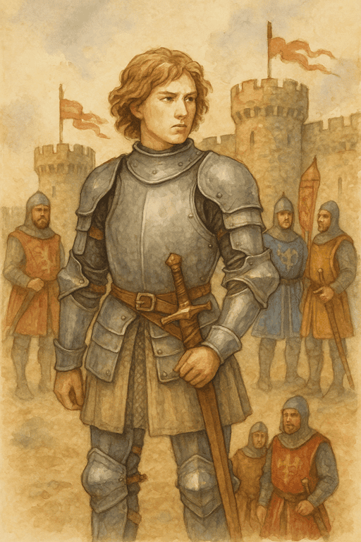 What Happened to the Children When Noble Marriages Fell Apart - An illegitimate son trained as a knight, preparing for battle.