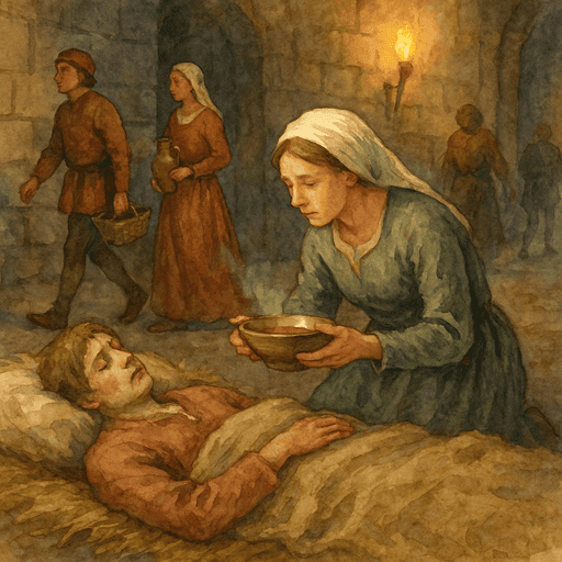 When Servants of a Medieval Castle Got Sick: Care, Remedies, and Consequences