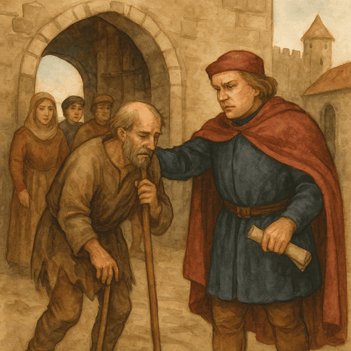 When Servants Got Ill in the Middle Ages: A servant being dismissed because he cannot work.
