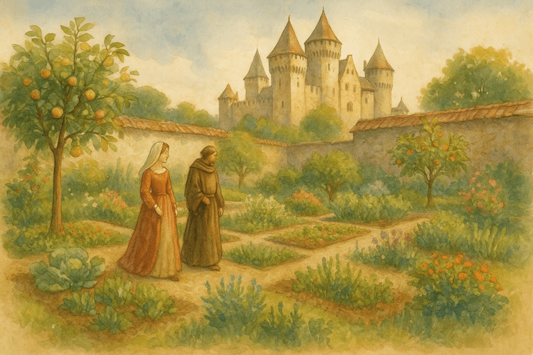 Castle Gardens in the Middle Ages: From Herbs to Pleasure Walks